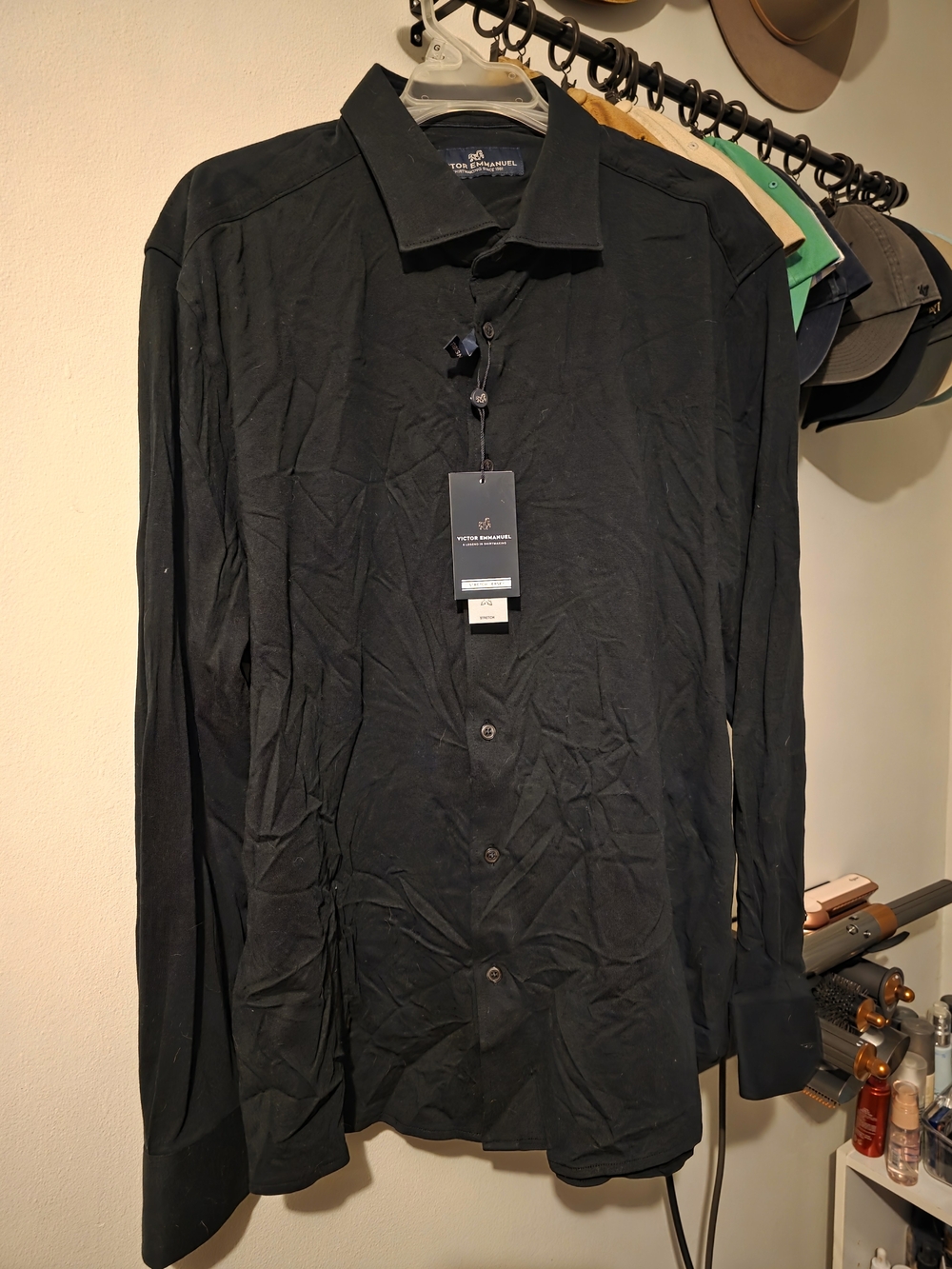 Peter Millar Men's Black Dress Shirt